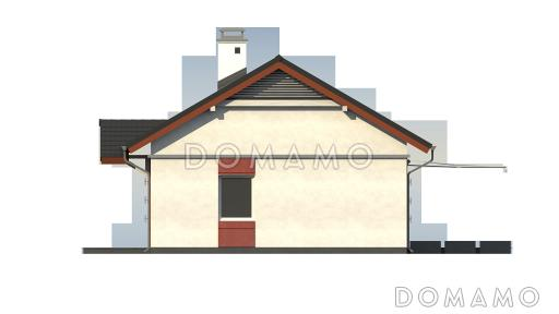 Проект классического одноэтажного дома из кирпича с тремя спальнями и светлой гостиной / Фасад 2