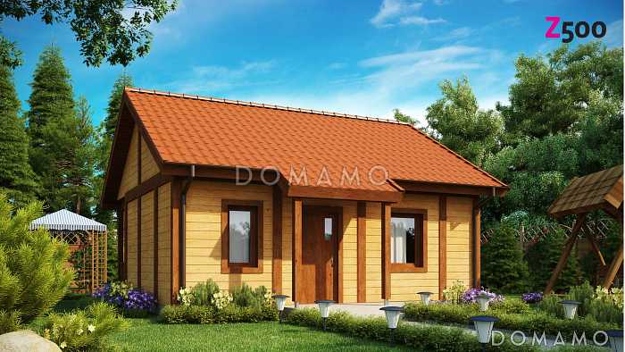 Проект маленького уютного одноэтажного дома из кирпича для круглогодичного проживания Проект маленького уютного одноэтажного дома из кирпича для круглогодичного проживания