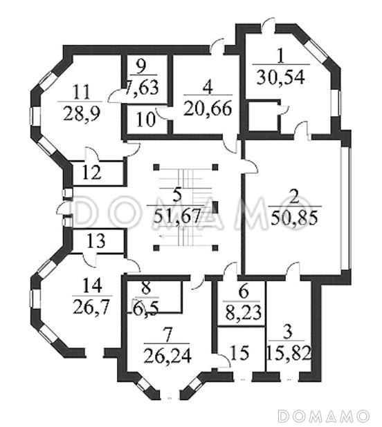 Проект двухэтажного дома из кирпича с комнатой для прислуги / План 2 этажа