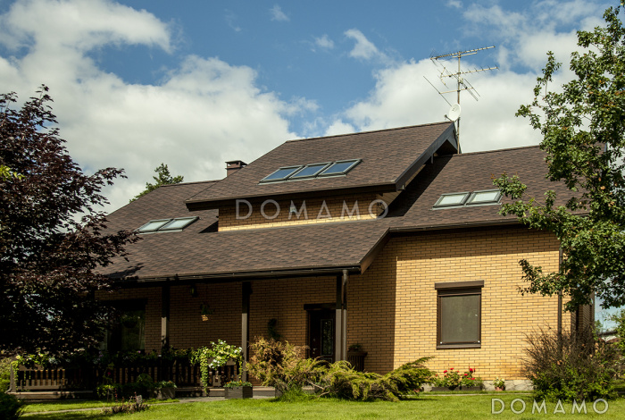 Проект дома из пеноблоков с постирочной на мансардном этаже