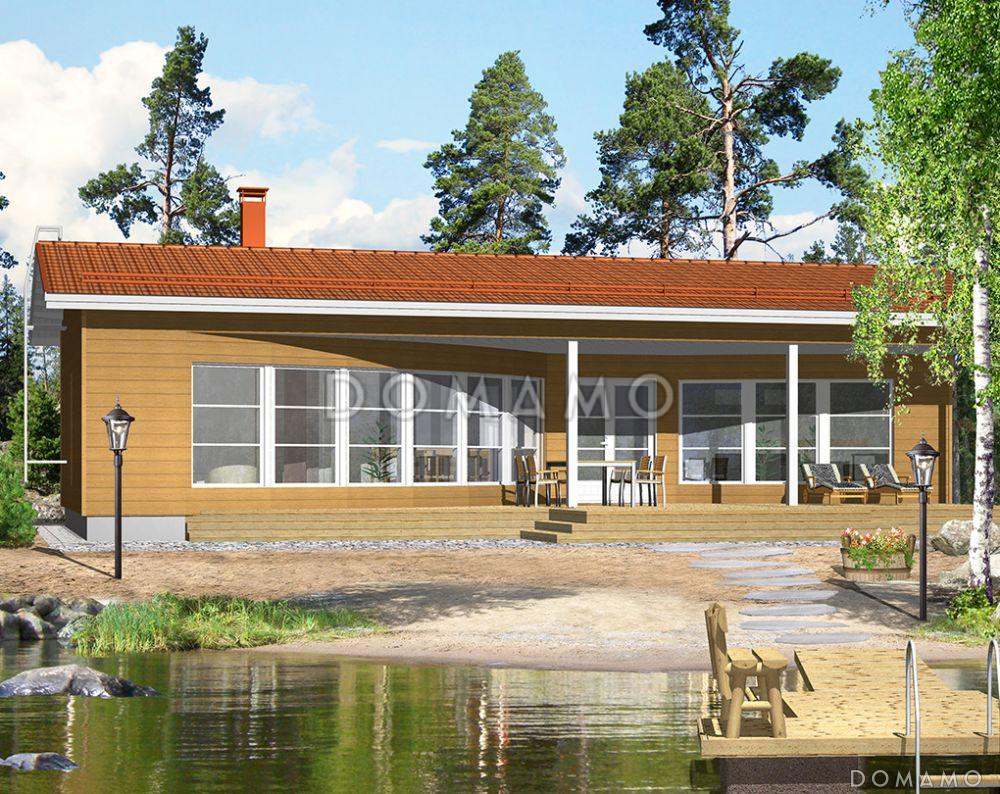 Проект каркасного дома с двумя спальнями / 1