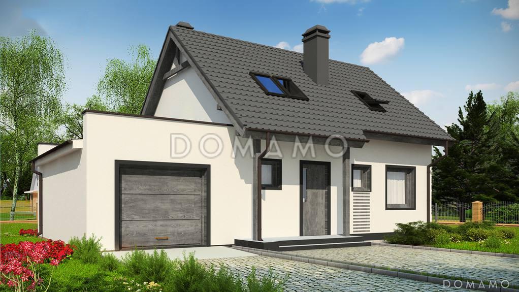 Проект дома из газобетона с мансардой, камином, кабинетом и гаражом / 2