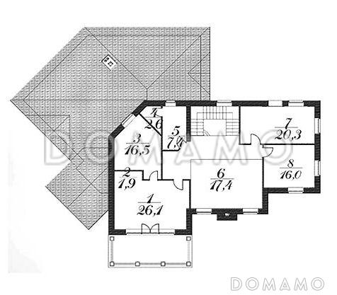 Проект 2 х этажного дома из СИП панелей / План 2 этажа Проект 2 х этажного дома из СИП панелей / План 2 этажа