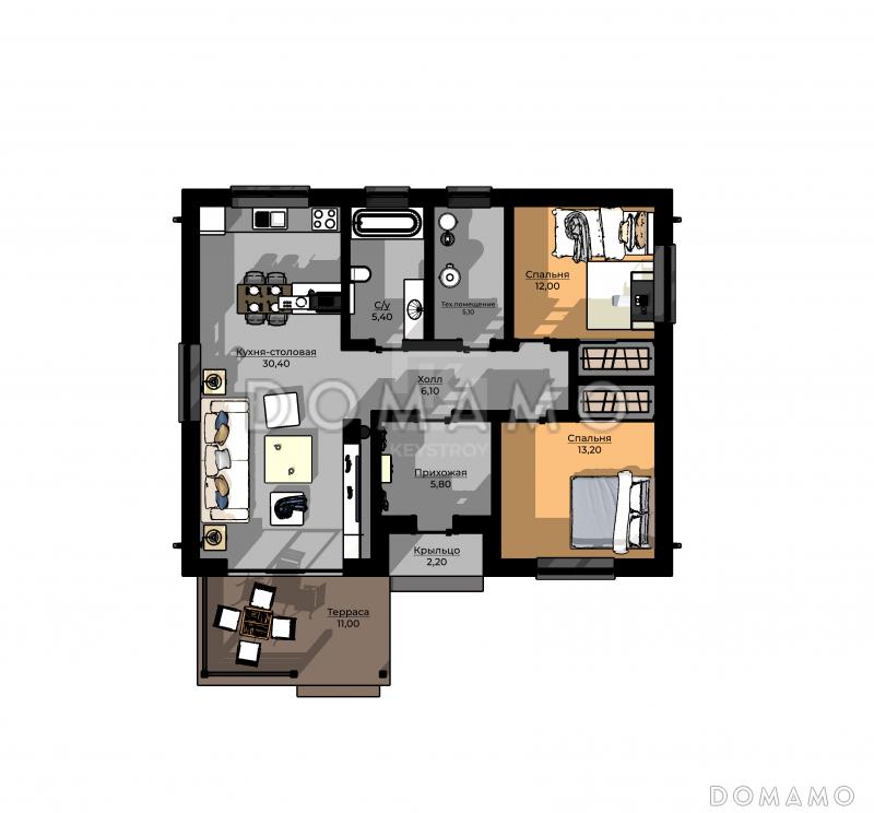 КейСтрой-234 / План 1 этажа