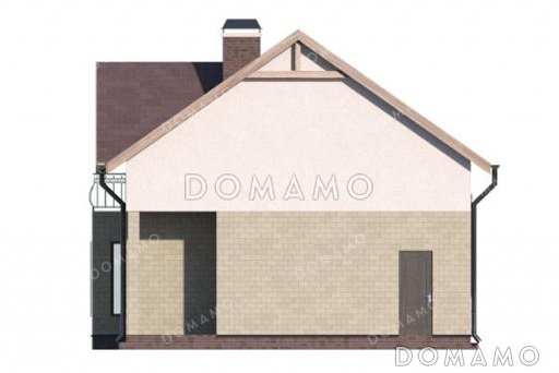 Проект дома с 3 спальнями, гостевой и просторной кухней-гостиной / Фасад 4