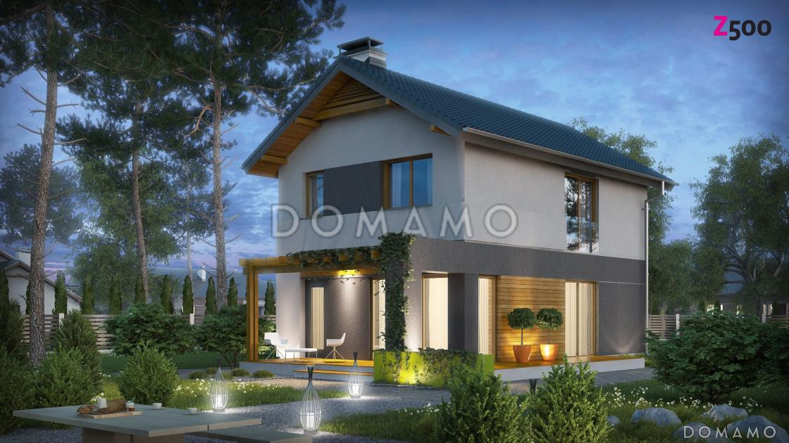 Проект небольшого двухэтажного дома из газобетона с тремя спальнями и балконом / 4