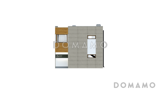 Проект двухэтажного дома из газобетона в стиле кубизм со спальной зоной на втором этаже / Фасад 1