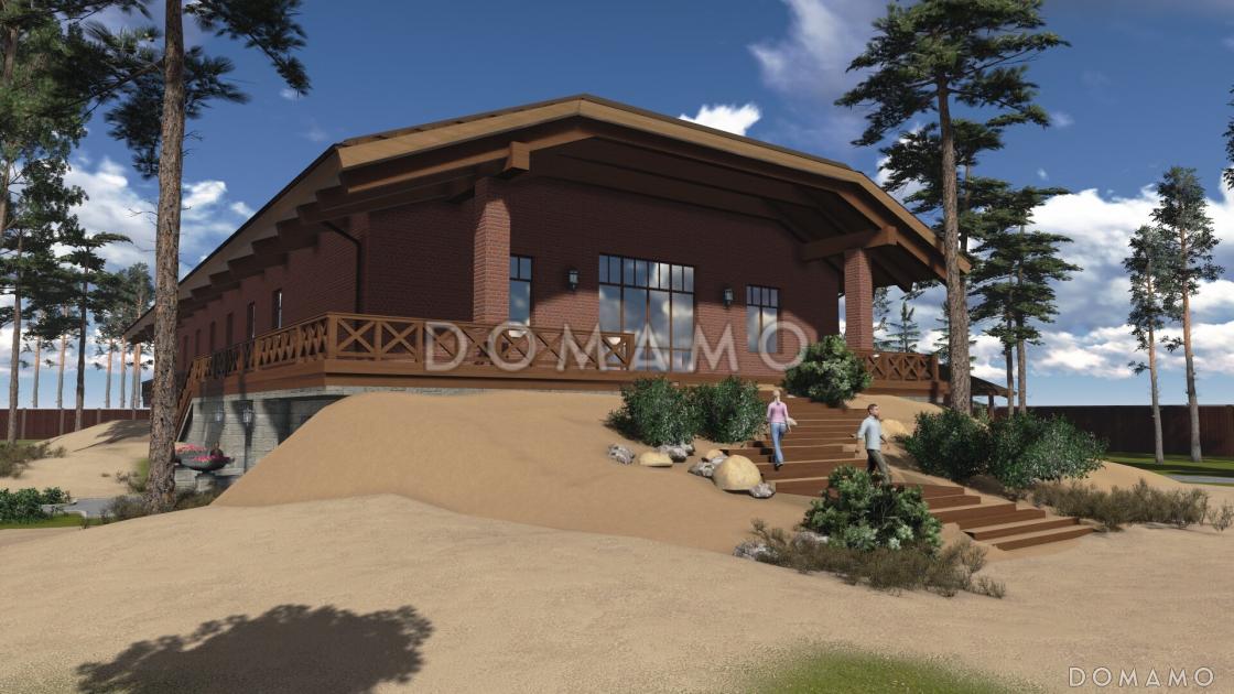 Проект теннисного корта из клееного бруса / 8