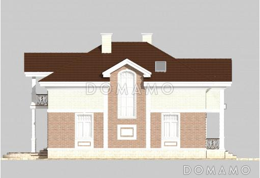 Проект небольшого особняка в классическом стиле  / Фасад 2