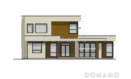 Проект современного дома из газобетона / Фасад 4