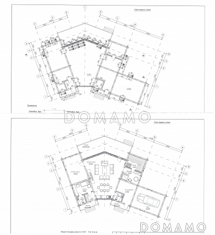 Коттедж "Изумрудная долина" / План 1 этажа Коттедж "Изумрудная долина" / План 1 этажа