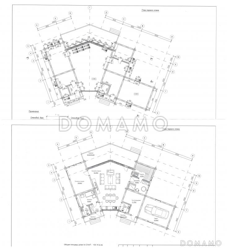 Коттедж "Изумрудная долина" / План 1 этажа