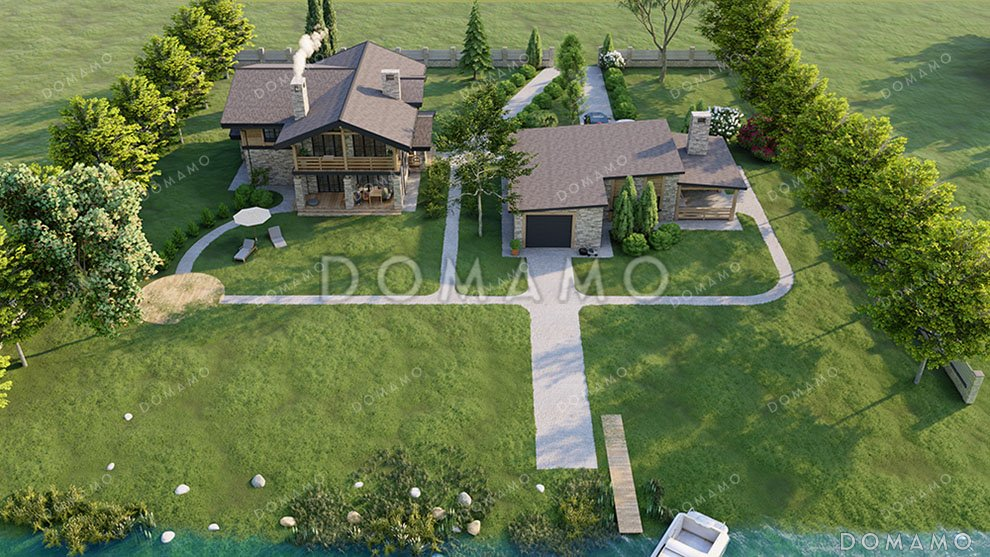 Проект двухэтажного дома с двумя террасами и балконом / 8