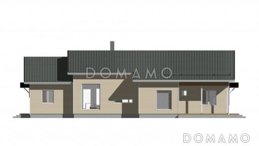 Проект дома с небольшой сауной / Фасад 4