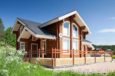 Проект деревянного дома из клееного бруса с просторной прихожей Проект деревянного дома из клееного бруса с просторной прихожей