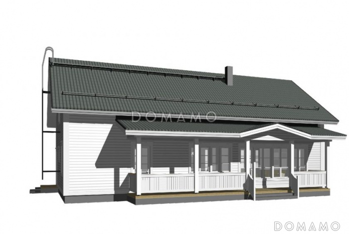 Проект каркасного дома с просторной душевой на втором этаже Проект каркасного дома с просторной душевой на втором этаже