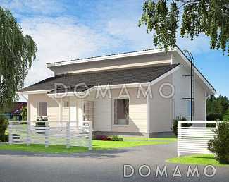 Проект одноэтажного каркасного дома с двумя спальнями