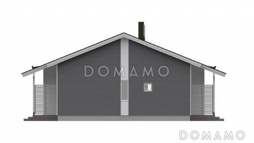 Проект каркасного дома с крытой террасой / Фасад 4