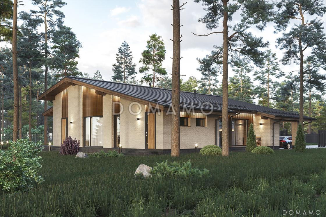 Проект дома с террасами, зоной барбекю, приватной зоной и просторной гостиной-кухней-столовой / 6