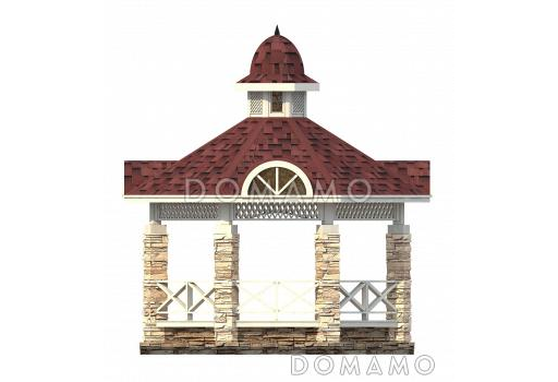 Проект небольшой беседки / Фасад 4