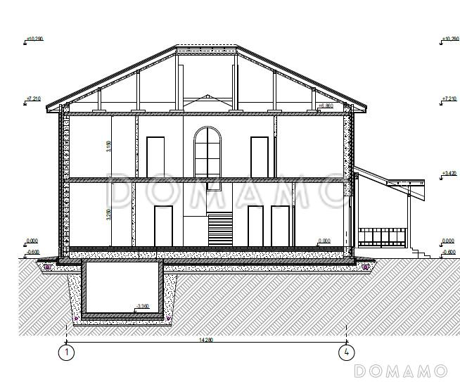 Проект двухэтажного дома с кабинетом, спортзалом, верандой и террасой / 3