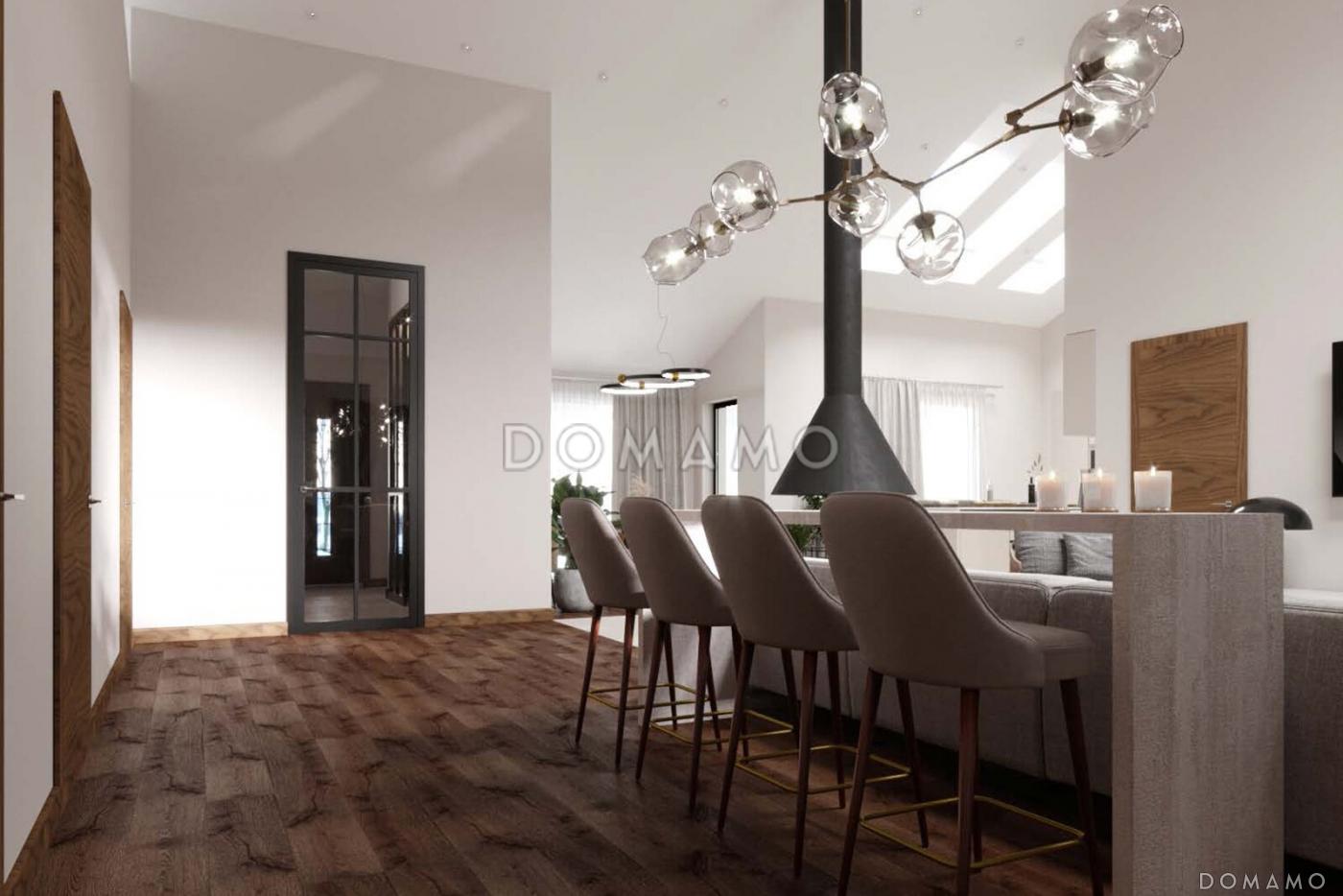 Проект каркасного дома с сауной, мастер-спальней, 2 детскими и автонавесом / 14