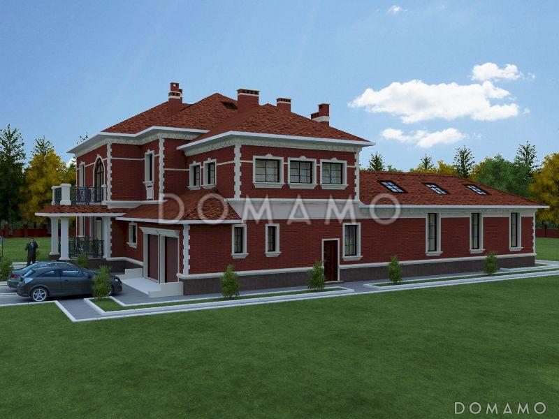 Проект загородного дома с широким крыльцом / 4