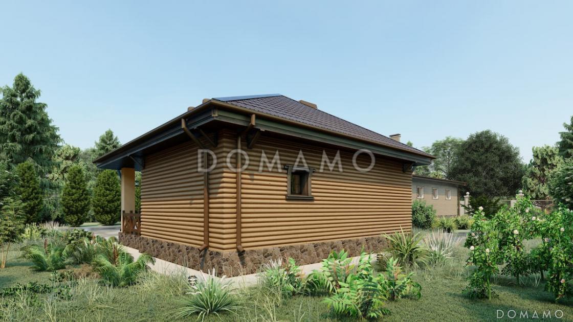 Проект компактной бани из газобетона с комнатой отдыха / 4