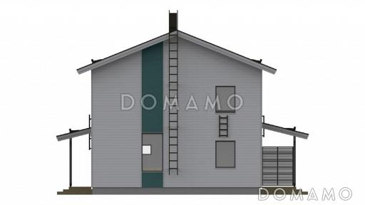 Проект каркасного дома со вторым светом / Фасад 4