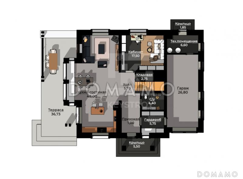 КейСтрой-380 / План 1 этажа