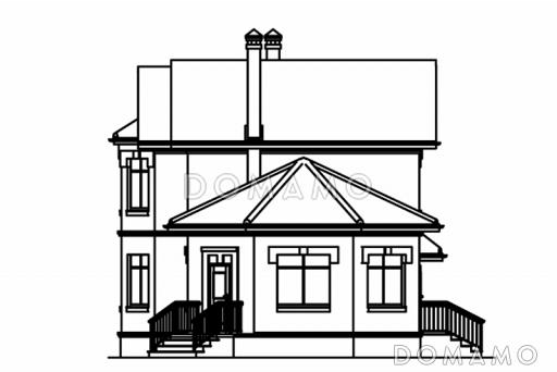 Проект небольшого дома с печным отоплением / Фасад 3
