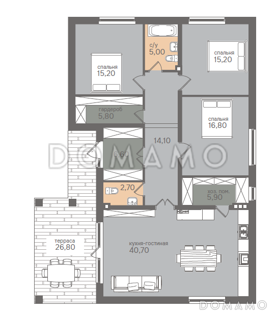 Горки-4 / План 1 этажа