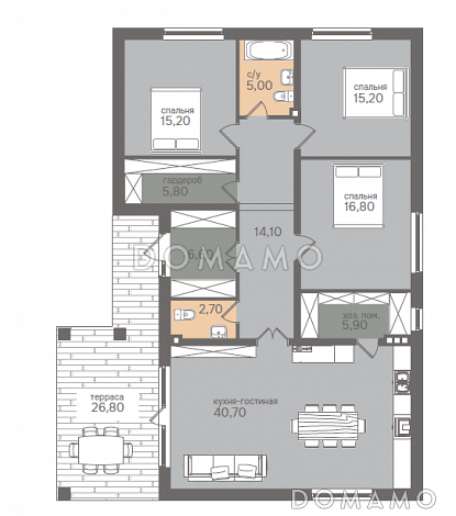 Горки-4 / План 1 этажа