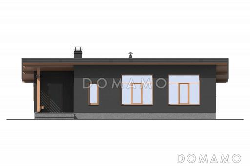 Проект небольшого дома с одной спальней и парной / Фасад 5