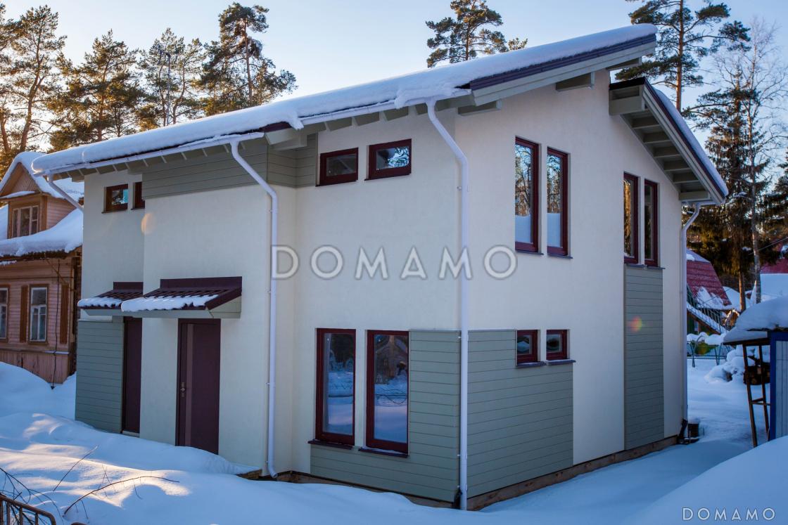 Проект каркасного дома с небольшой открытой террасой / 6