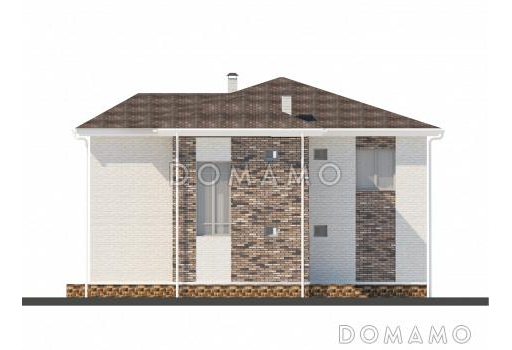 Проект двухэтажного дома с сауной и пятью спальнями / Фасад 4