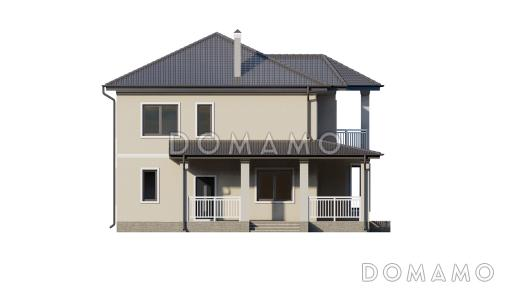 Проект двухэтажного дома в современном стиле / Фасад 1