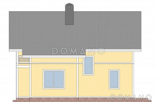Проект дома из пеноблоков 9 на 10 / Фасад 4