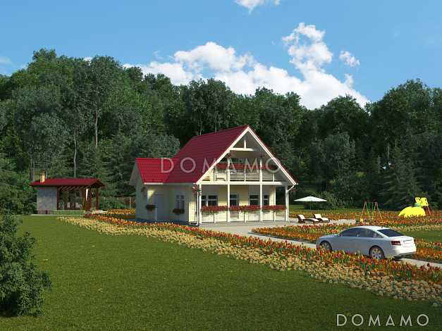 Проект каркасного дома 8х8 Проект каркасного дома 8х8