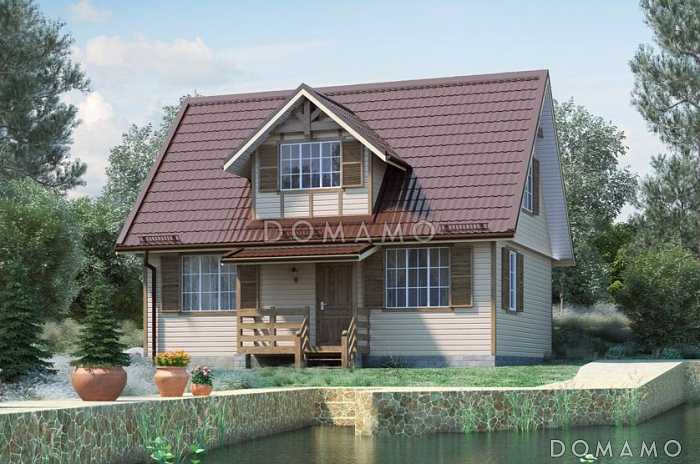 Проект небольшого уютного дома из клееного бруса Проект небольшого уютного дома из клееного бруса