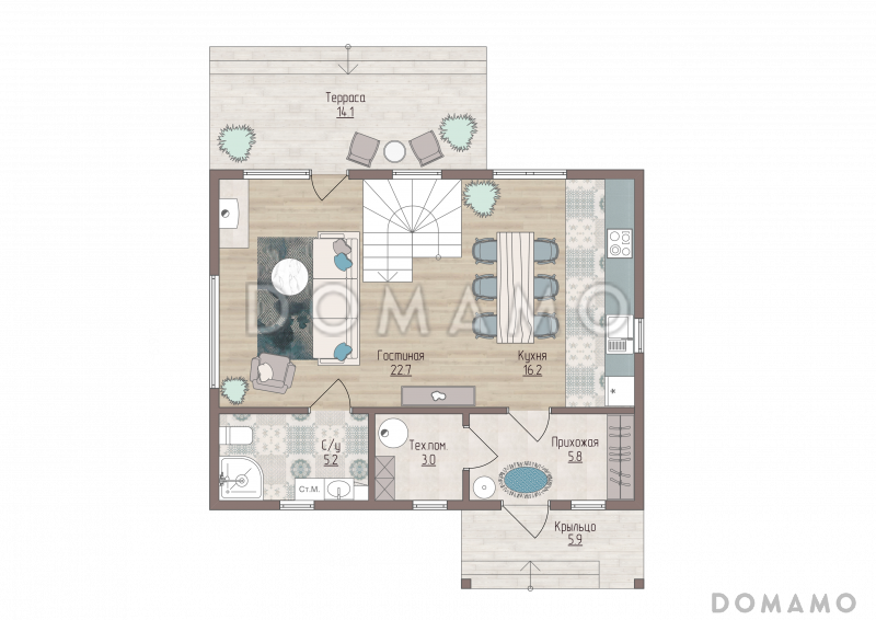 ФОРССА  / План 1 этажа