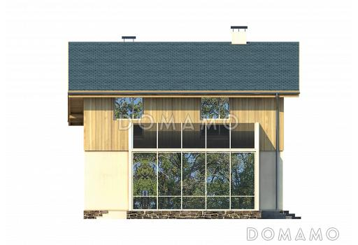 Проект уютного дома с небольшим зимним садом / Фасад 4