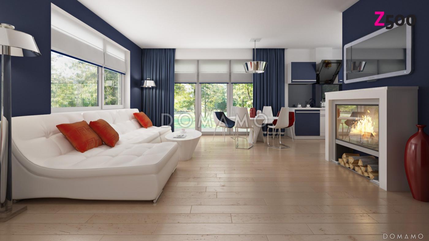 Проект компактного одноэтажного мансардного дома из газобетона с дополнительной спальней на первом этаже и тремя спальнями на мансарде / 5