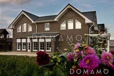 Проект дома из пеноблоков с открытой террасой