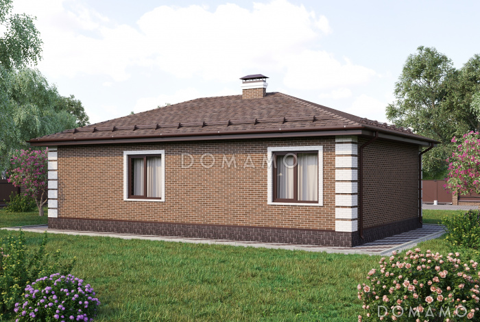 Проект одноэтажного дома в современном стиле