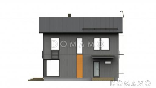 Проект двухэтажного каркасного дома 9х7 / Фасад 2