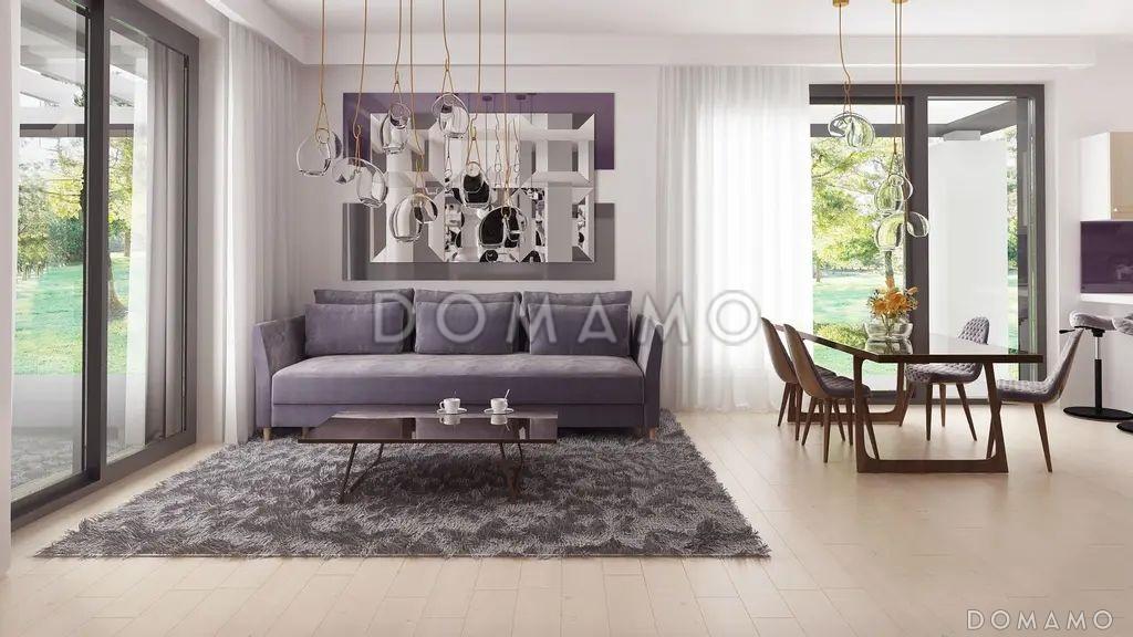 Проект дома из газобетона с террасой, панорамными окнами и плоской крышей / 5