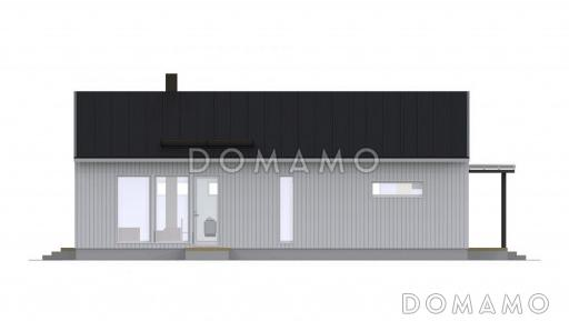 Проект каркасного небольшого дома с сауной / Фасад 2