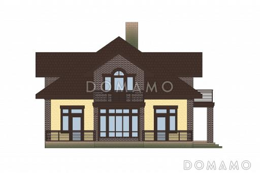 Проект дома из газобетона с 4 спальнями / Фасад 1