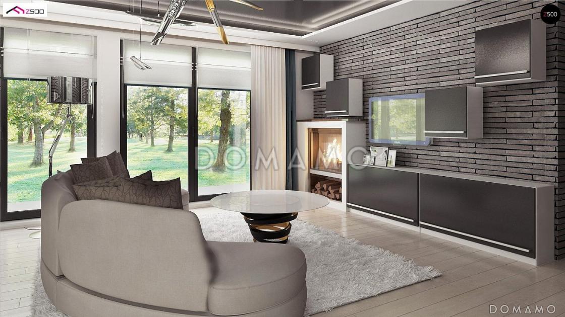 Проект комфортного одноэтажного дома из газобетона с четырьмя спальнями  / 7